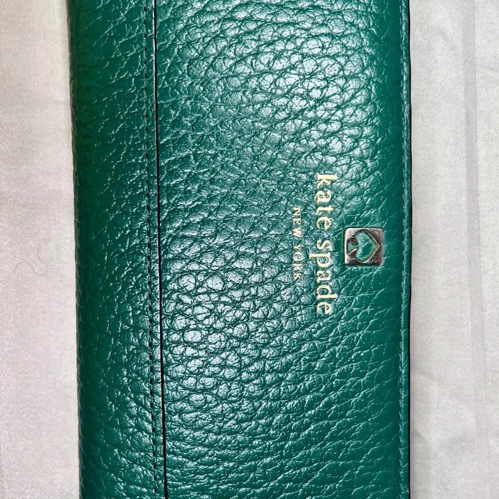 kate spade Green Leather Shoulder Bag with Matching Wallet